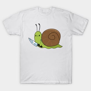 Snail with knife! T-Shirt